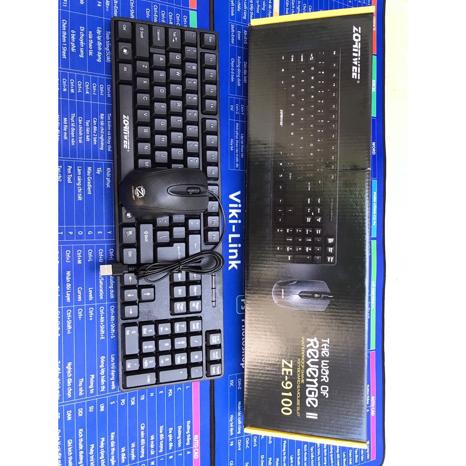 Bộ Bàn Phím Chuột Máy Tính Để Bàn PC Máy Đồng Bộ Văn Phòng Có Dây ZORNWEE ZE-9100 giá rẻ, bền đẹp