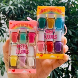 Set sơn móng tay Primark không nhũ 12 màu cho bé