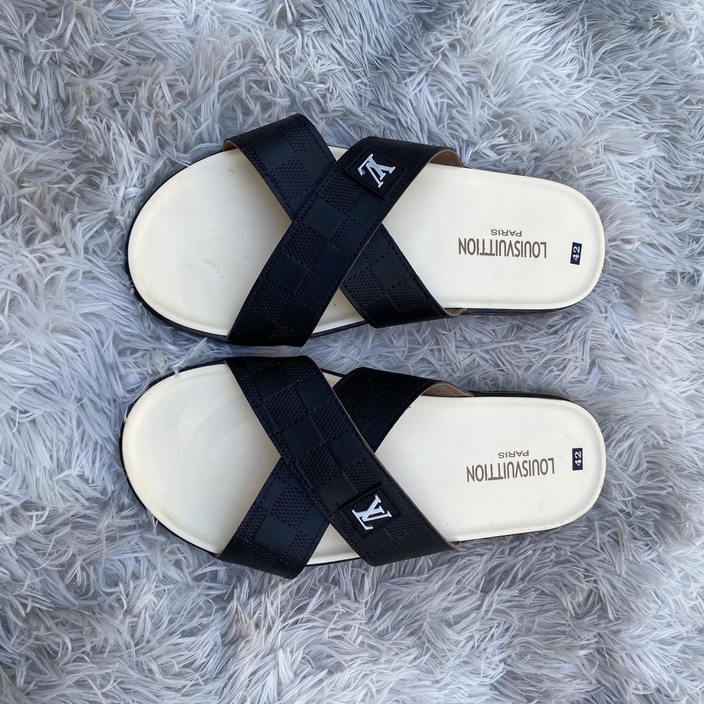 Dép nam nữ LV thời trang trong nhà dã ngoại bền đẹp chắc chắn kiểu dáng thể thao unisex giá rẻ tốt quà tặng dễ thương