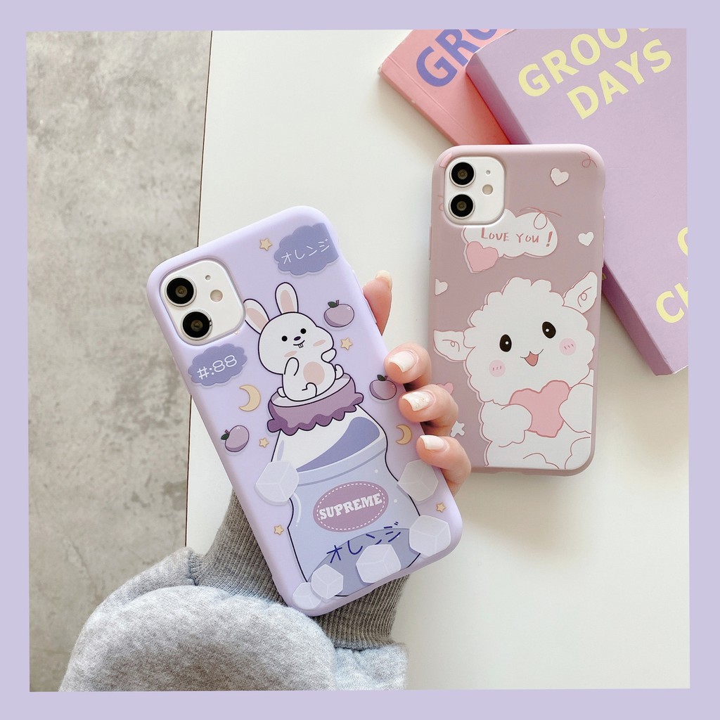 Hợp iphone case 12/12mini/12pro/12pro max/11/11pro/11pro max/xs max/xr/xs/x/8/7/8plus/7plus Moon rabbit and love rabbit