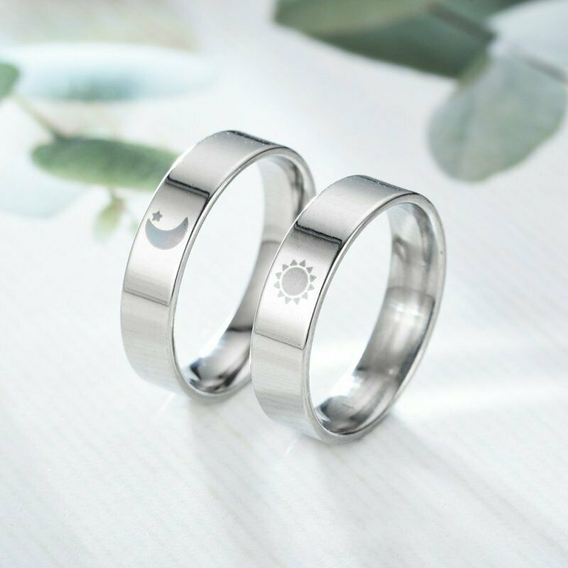 Bộ 2 nhẫn cặp BELLA-Bee hình mặt trăng/ mặt trời độc đáo