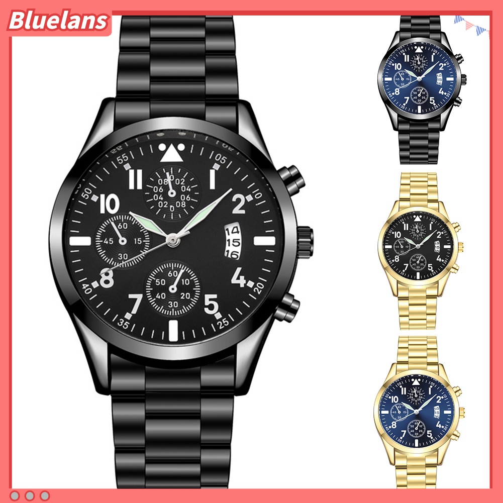 Đồng Hồ Analog Máy Quartz Mặt Tròn Hiển Thị Ngày 48h Thời Trang Cho Nam