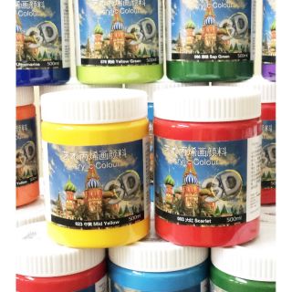 Màu vẽ acrylic 3d , vẽ tranh tường , tranh vải, loại 500ml