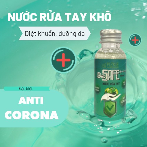 Nước Rửa Tay PIZKIE DRY BE SAFE+++ 40ml