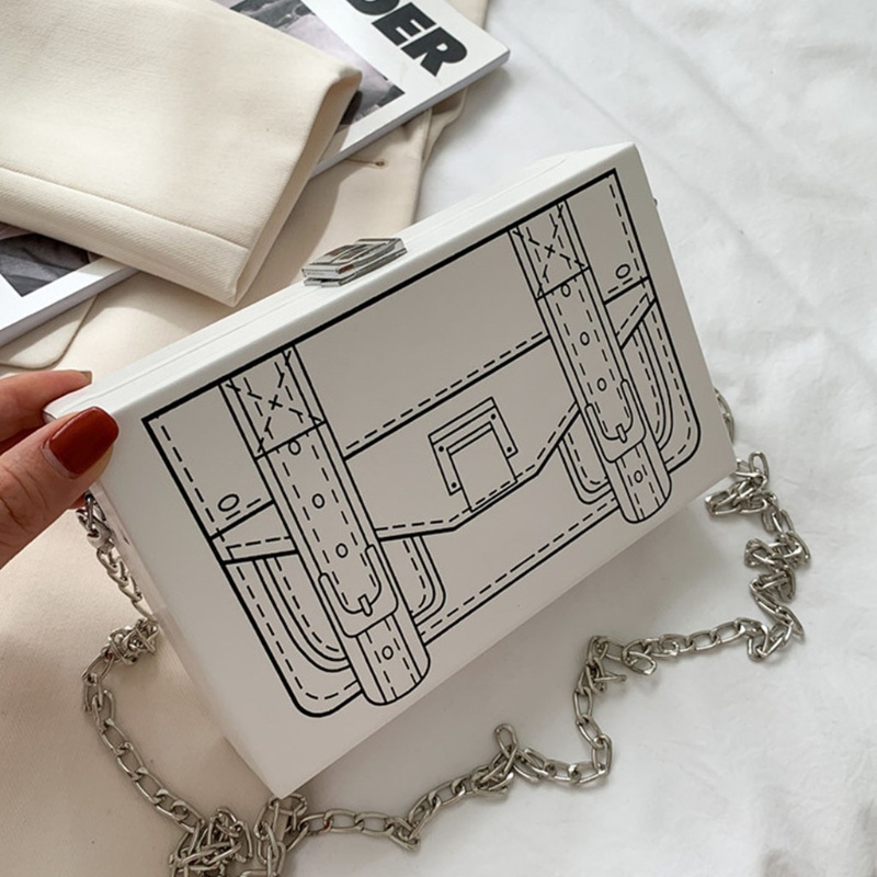 Túi Đeo Chéo Giả Da Hình Chữ Nhật In Hình Anime Phong Cách Harajuku Nhật Bản