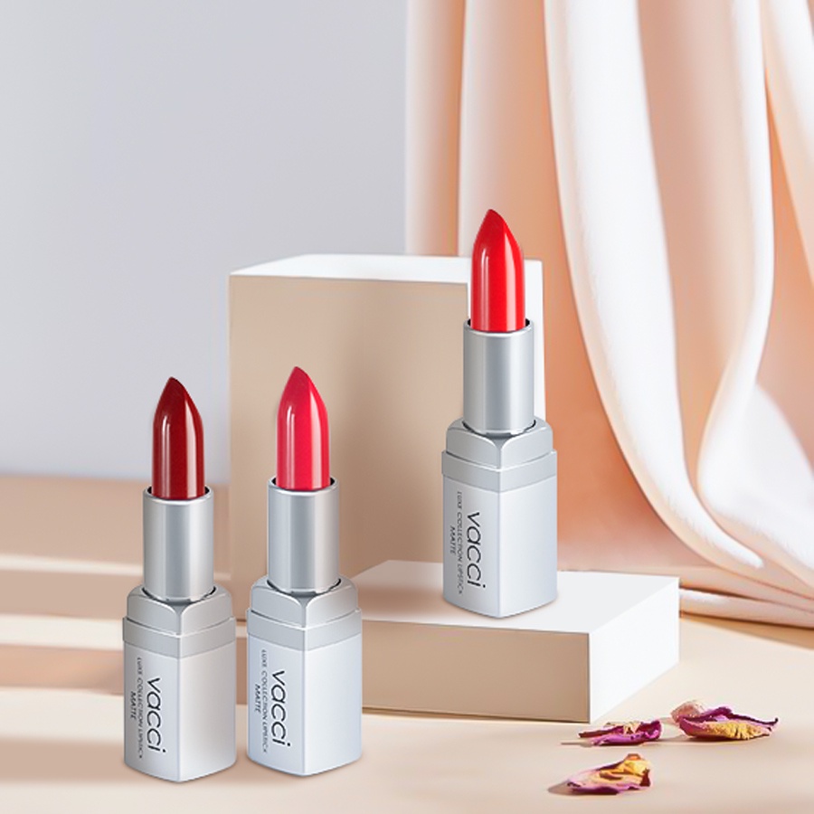 Son Lì Lâu Trôi Dưỡng Môi Cao Cấp Vacci Matte Lipstick - Lâu trôi, lên màu chuẩn, dưỡng môi