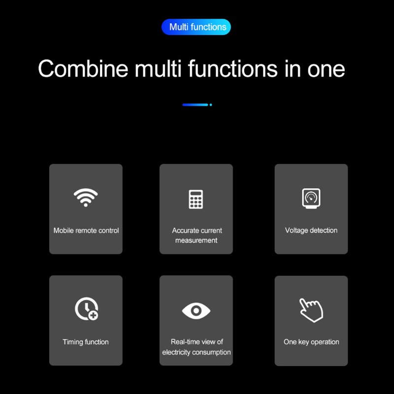 Đồng Hồ Đo Năng Lượng Thông Minh 16A 100 240V Sử Dụng WiFi Chuyên Nghiệp
