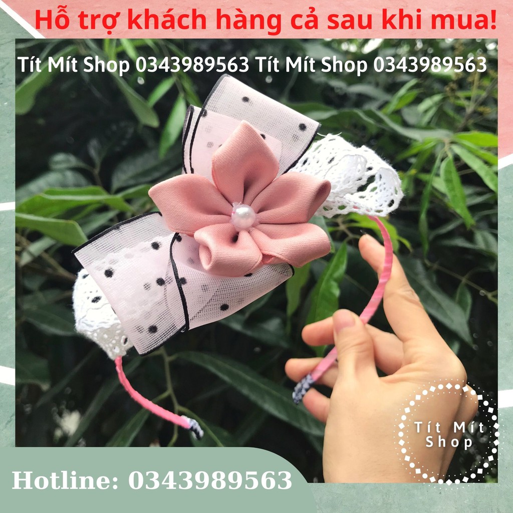 Bờm tóc cho bé gái handmade phong cách hàn quốc