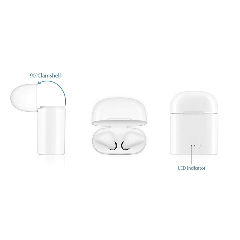 Tai nghe bluetooth không dây nhét tai mini i7s TWS kiểu dáng thể thao kèm hộp sạc dành cho Apple Android