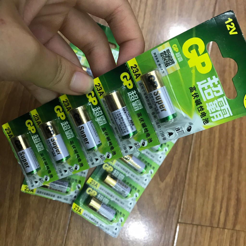 Bộ 5 viên PIN 23A, 27A 12V Alkaline remote cửa cuốn, chuông không dây, báo động