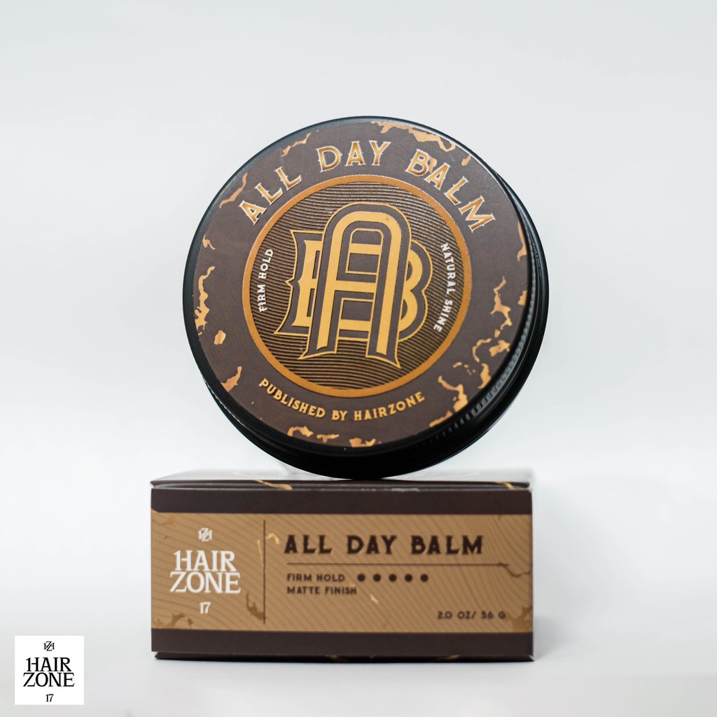 [CHÍNH HÃNG] Sáp vuốt tóc nam ALL DAY BALM 2022 by Hairzone 2Oz 56g wax tạo kiểu tóc Hair Zone