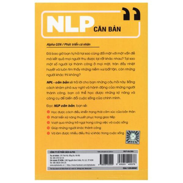 Sách - NLP Căn bản (Tái bản 2019) [ AlphaBooks]