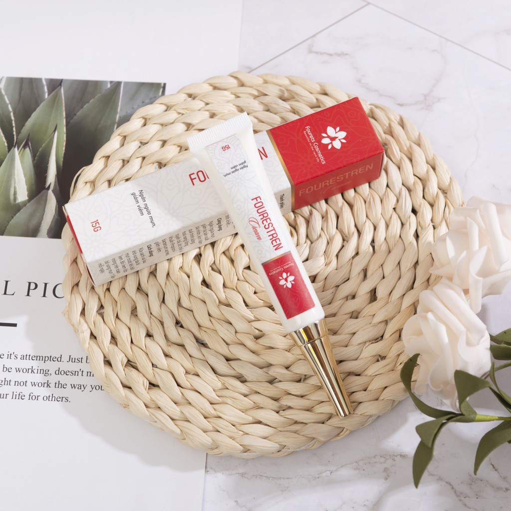 Kem Mụn Fourestren 15g  ⚡ CHÍNH HÃNG ⚡ Kem Bôi Ngăn Ngừa Mụn, Kìm Hãm Tuyến Bã, Giảm Xưng Tấy, Se Cồi Mụn | BigBuy360 - bigbuy360.vn