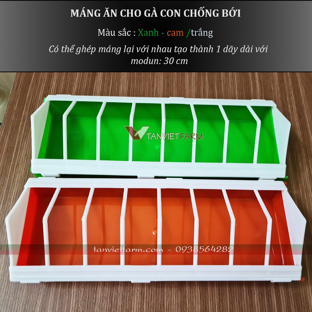 SET 10 CÁI Máng tập ăn cho gà con chống bới