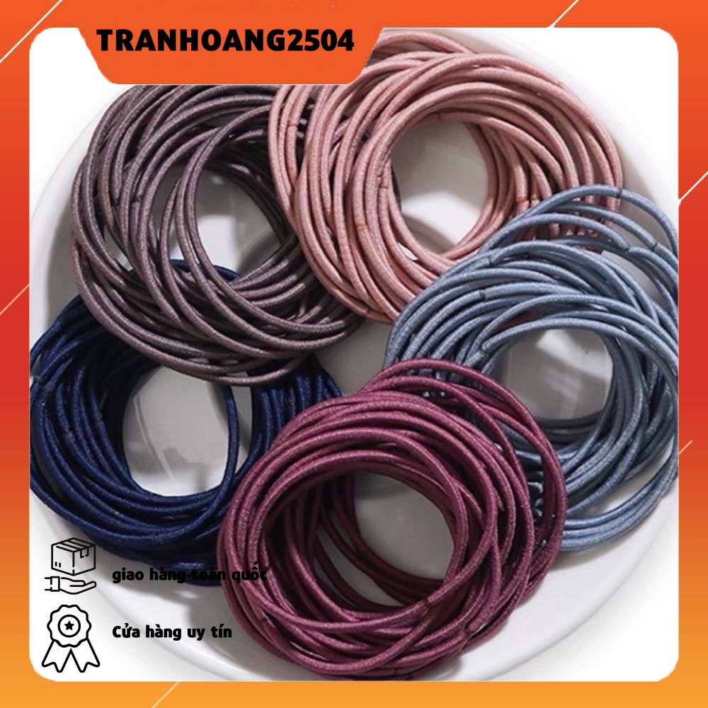 Gói 100 sợi thun buộc tóc túi zip I can't swim