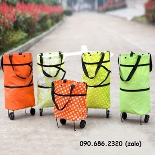 túi kéo đi chợ gấp gọn - túi kéo đi chợ