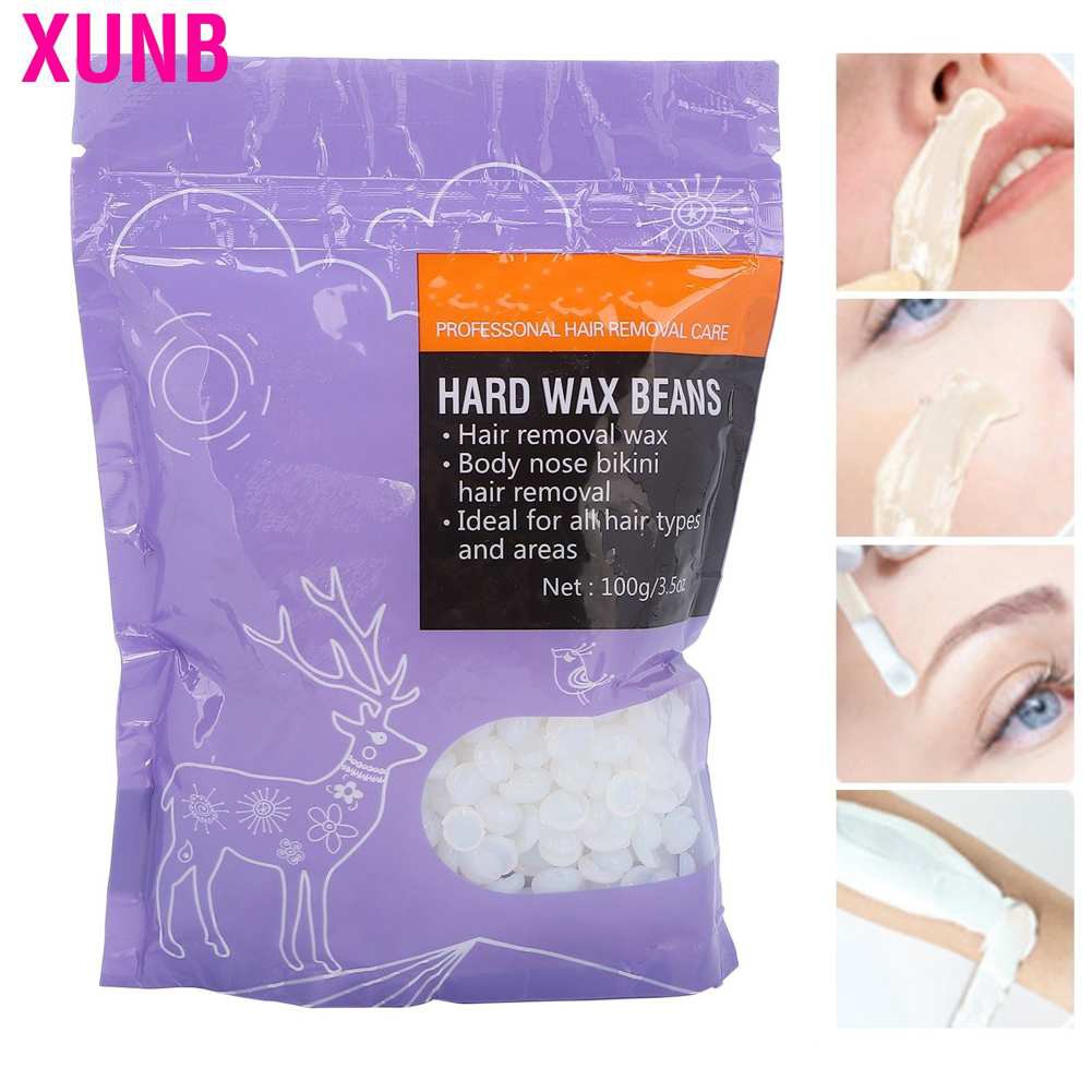 [Hàng mới về] Hộp 100g Hạt Đậu Sáp Cứng Trong Suốt Tẩy Lông Tiện Dụng | BigBuy360 - bigbuy360.vn