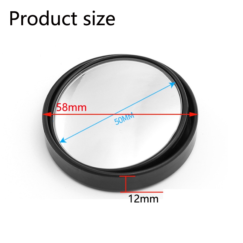 Gương Chiếu Hậu Tròn Nhỏ Xoay 360 Độ Chống Điểm Mù Cho Xe Hơi