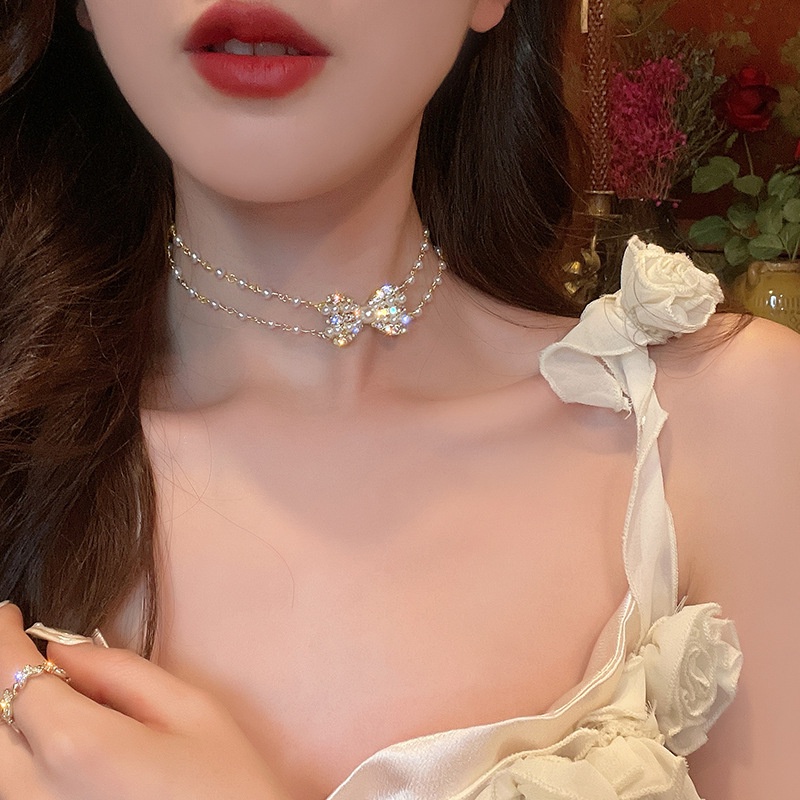 Vòng Cổ 2022 Đính Ngọc Trai Sang Trọng Cho Nữ