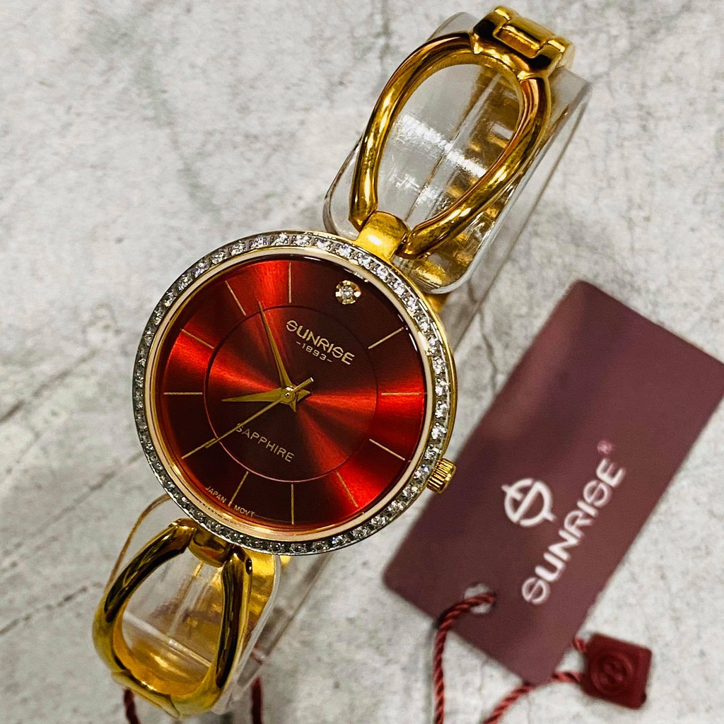 Đồng hồ Sunrise nữ chính hãng Nhật Bản L.9954.AA.G.D - kính saphire chống trầy - bảo