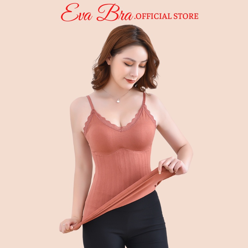 Áo Bra 2 Dây Eva Bra Dáng Dài Gân Tăm Viền Ren Co Giãn 4 Chiều 3328