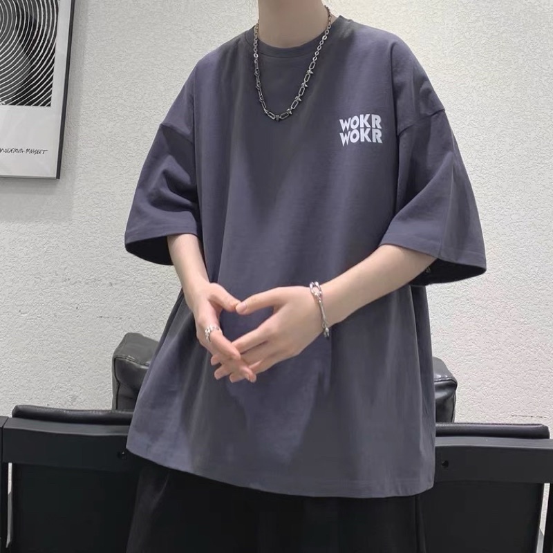 Áo thun tay lỡ nam nữ ,áo phông unisex chất cotton in hinh WORK