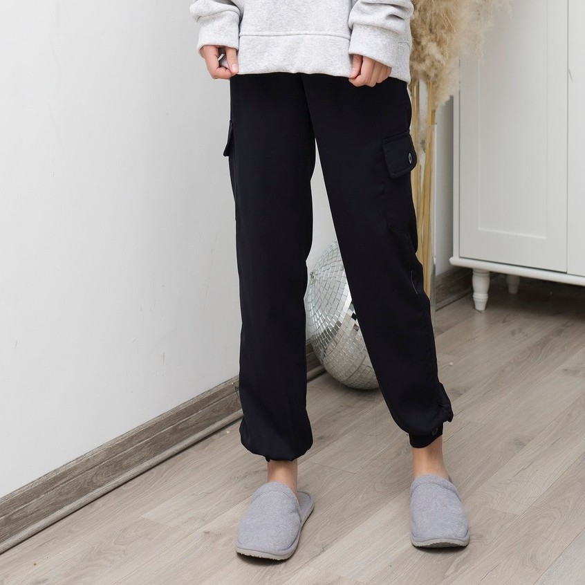 Quần jogger Zen Me cho nữ ống bo gắn cúc năng động, chất liệu mềm mại mặc siêu thoải mái