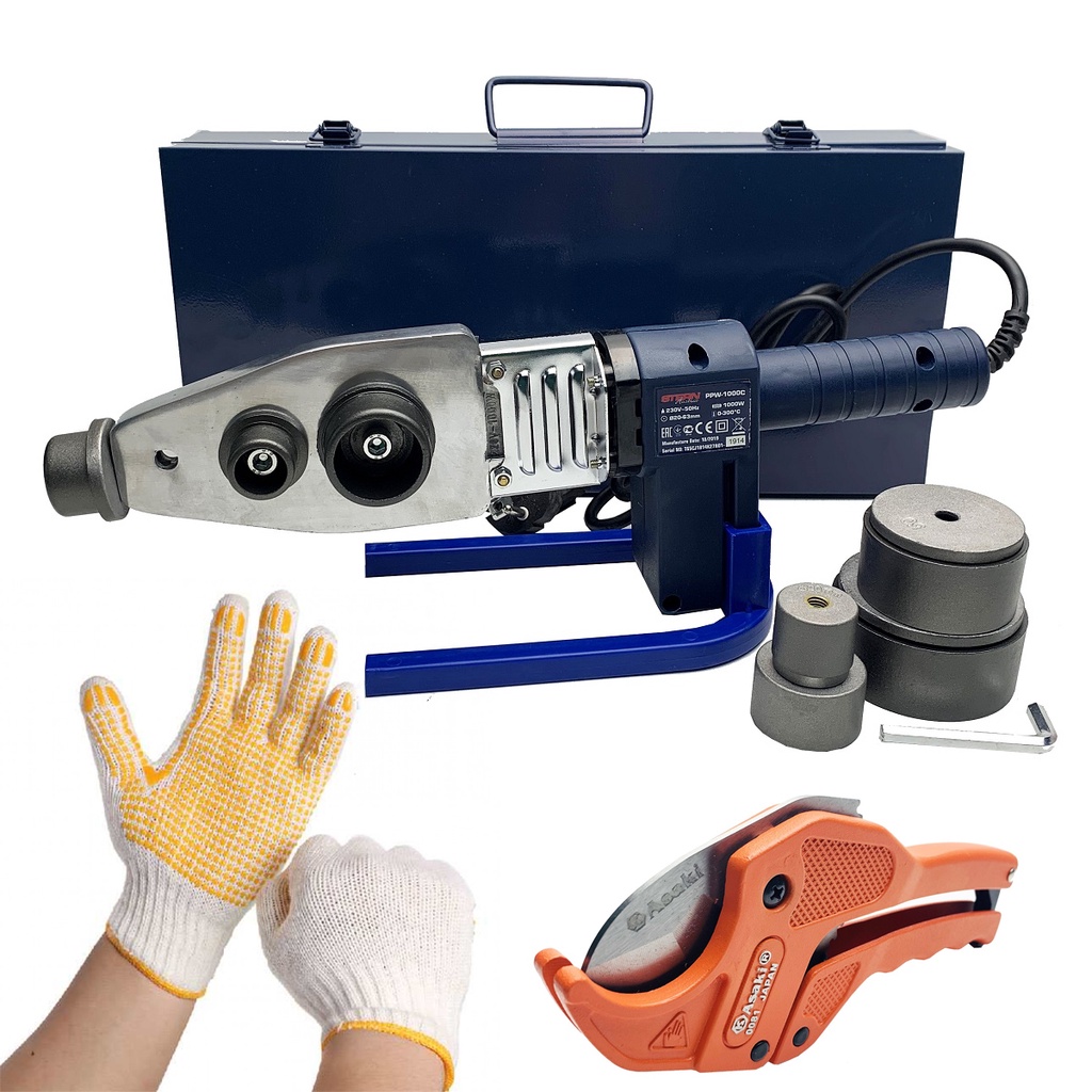 Máy hàn ống nước chịu nhiệt cao cấp 20-63mm + Kéo cắt ống nước Asaki AK-0081