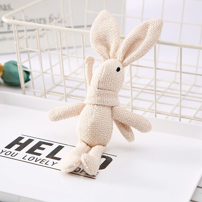 Móc khóa thỏ nhồi bông mềm mại đáng yêu