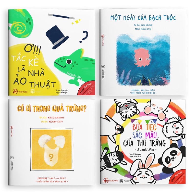 Sách - Combo 4 cuốn Điều kì diệu của màu sắc - Ehon Nhật Bản cho bé 0 - 6 tuổi