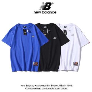NB Couple Fashion Cotton T-shirts New Balace LOGO Sport Short Sleeved Tops Casual T Shirt Unisex Plus Size M-XXL