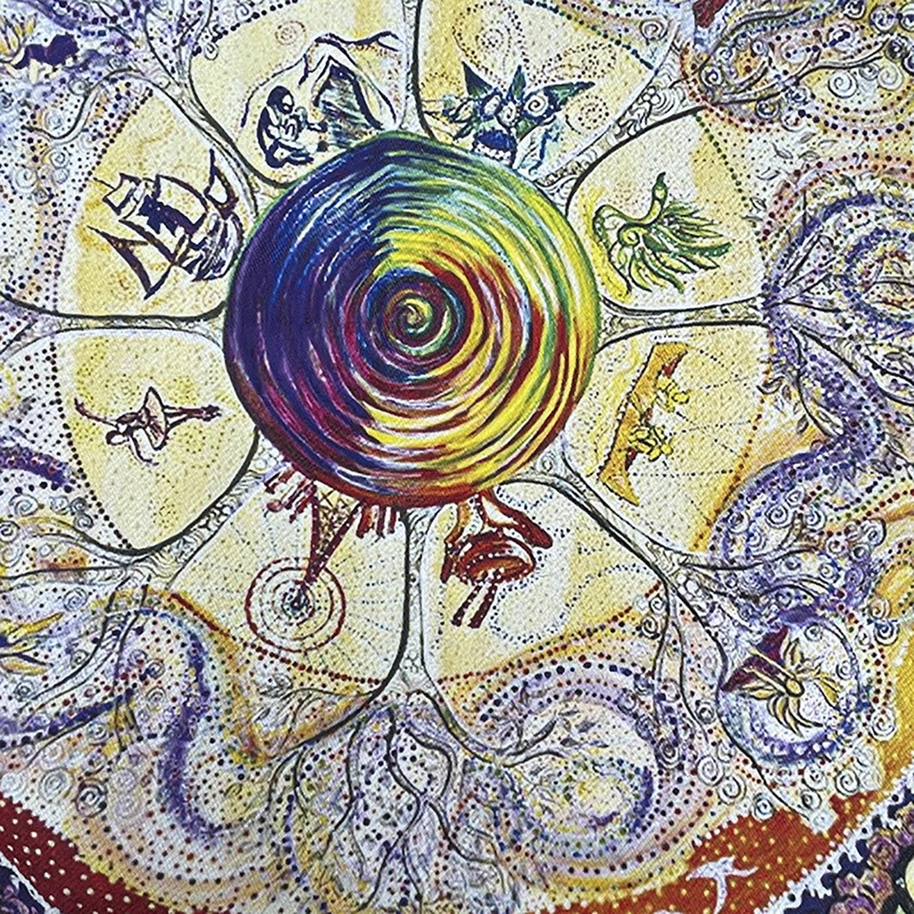 Khăn Trải Bàn Thẻ Bài Tarot Hình Vuông Nhiều Màu Sắc
