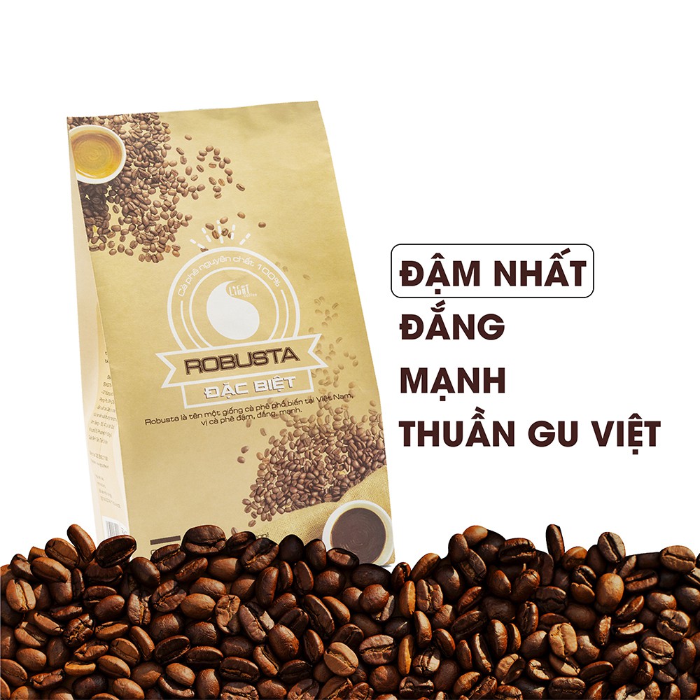 Cafe Light Coffee Gói 500g, Cafe nguyên chất vị cà phê thật - Tặng Cacao sữa Terry 50g