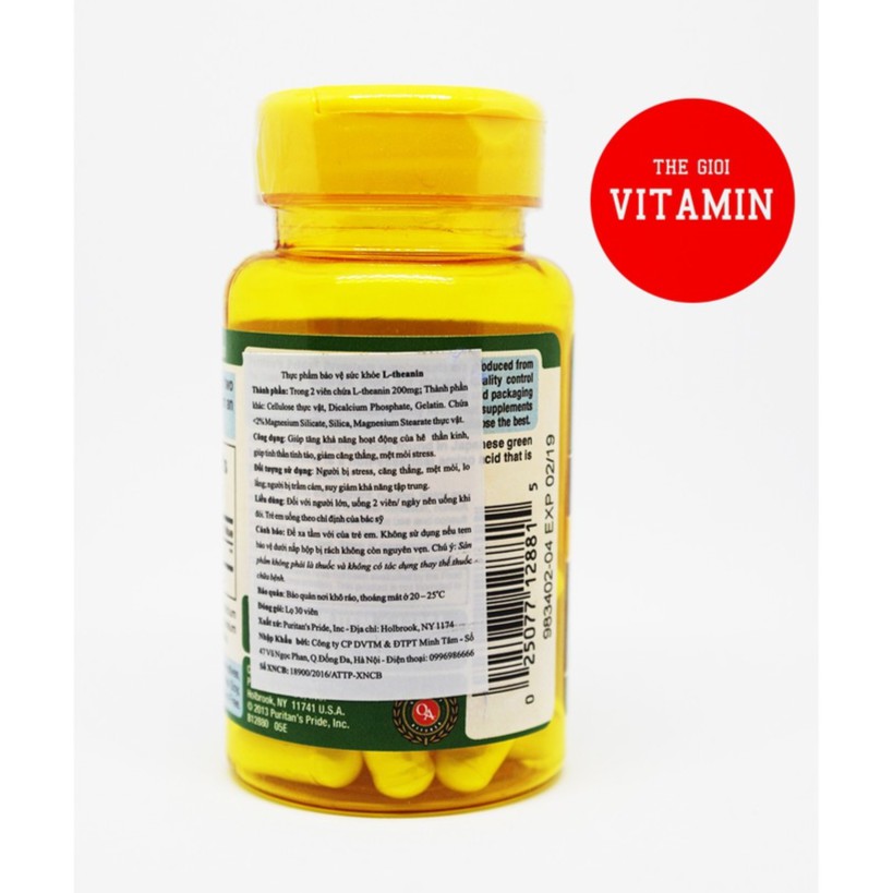 Giảm căng thẳng L-theanine 60 viên