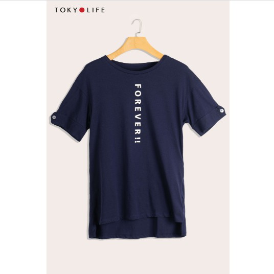 Áo T-Shirt Nữ TOKYOLIFE cổ tròn cotton thoáng khí I933-108E | BigBuy360 - bigbuy360.vn