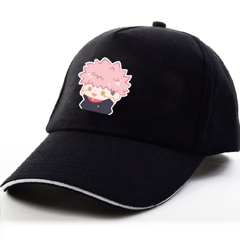 Mũ lưỡi trai in hình JUJUTSU KAISEN VER TẬP THỂ DỤC xinh xắn thời trang phong cách anime chibi cá tính