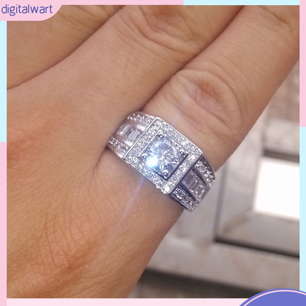 Nhẫn đính hôn đính đá thời trang cho nam