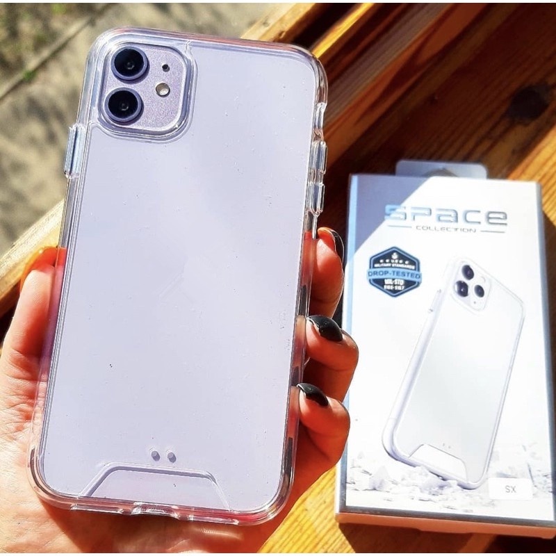Ốp Lưng Iphone trong suốt Chống Ố Vàng SPACE Collection bảo vệ Camera dày 2.2mm cho IP 14 Pro Max X XS XS Max 11 12 13 Pro Max