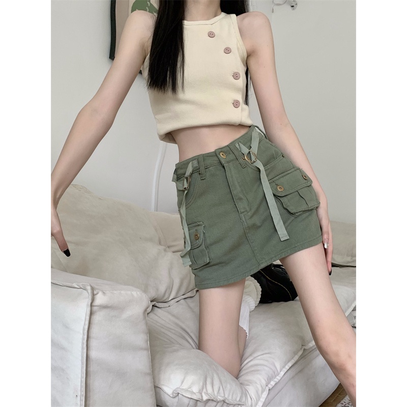 Chân Váy Jean Chữ A Phong Cách Hàn Quốc Thời Trang Cho Nữ