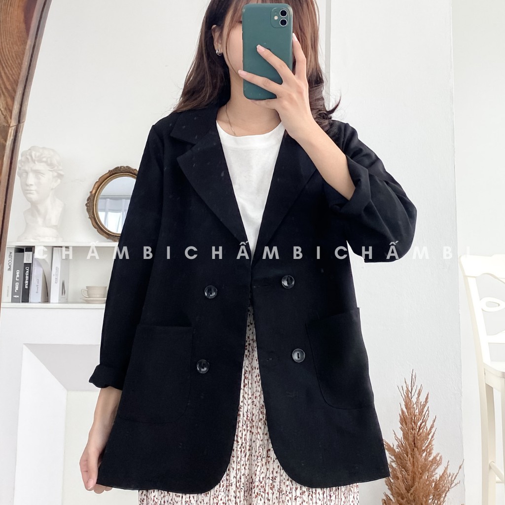 Áo Blazer Vest Nữ 1 Lớp Khoác Ngoài Dài Tay Nhiều Màu Kiểu Dáng Trẻ Trung - A.016