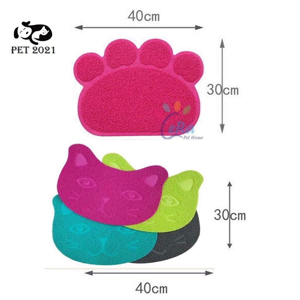 [Mã PET50K giảm Giảm 10% - Tối đa 50K đơn từ 250K] Thảm Chống Trượt Lót Bát Ăn, Chống Văng Cát Cho Chó Mèo - PET 2021