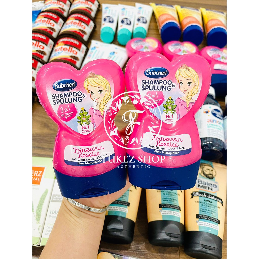 Dầu gội xả dành cho bé Bubchen Shampoo & Spulung Prinzessin Rosalea 230ML - Bill Đức