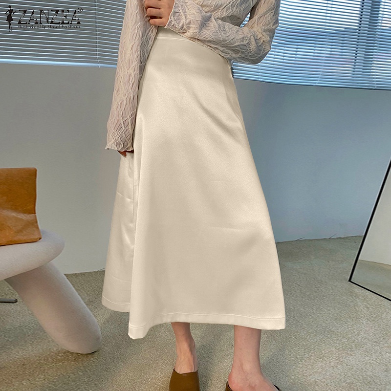 Chân váy Zanzea dáng chữ A eo cao thời trang dành cho nữ