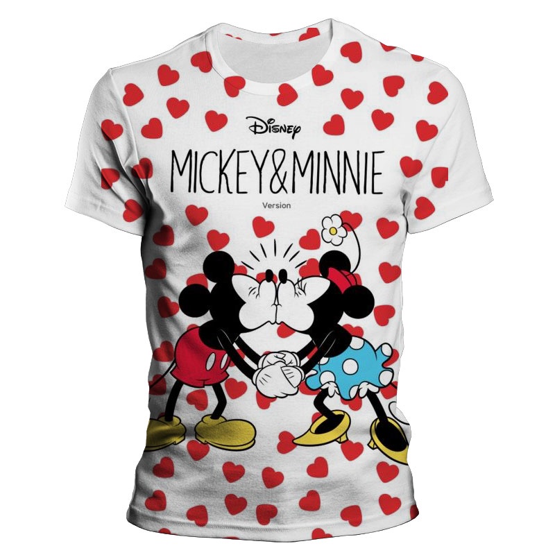 Áo Thun Tay Ngắn In Hình Chuột Mickey 3D Thời Trang Mùa Hè 2023
