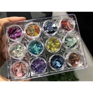 Set xà cừ 12 hũ vân gỗ trang trí móng