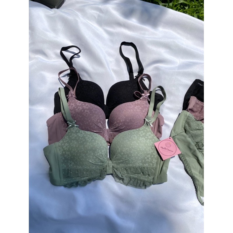 Áo lót hình nơ đệm đúc nâng đẩy vòng một - có kèm quần- RUBYCHARM-BG-693577-2909 | BigBuy360 - bigbuy360.vn