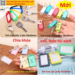 Combo 50 thẻ móc khóa name tag SQ-3308 ghi thông tin đánh dấu số phòng, căn hộ, tủ đồ, thẻ vali valy tdhn