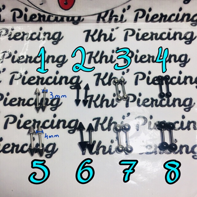 Khuyên Tai chốt vặn 2 đầu ( 1 ĐÔI )