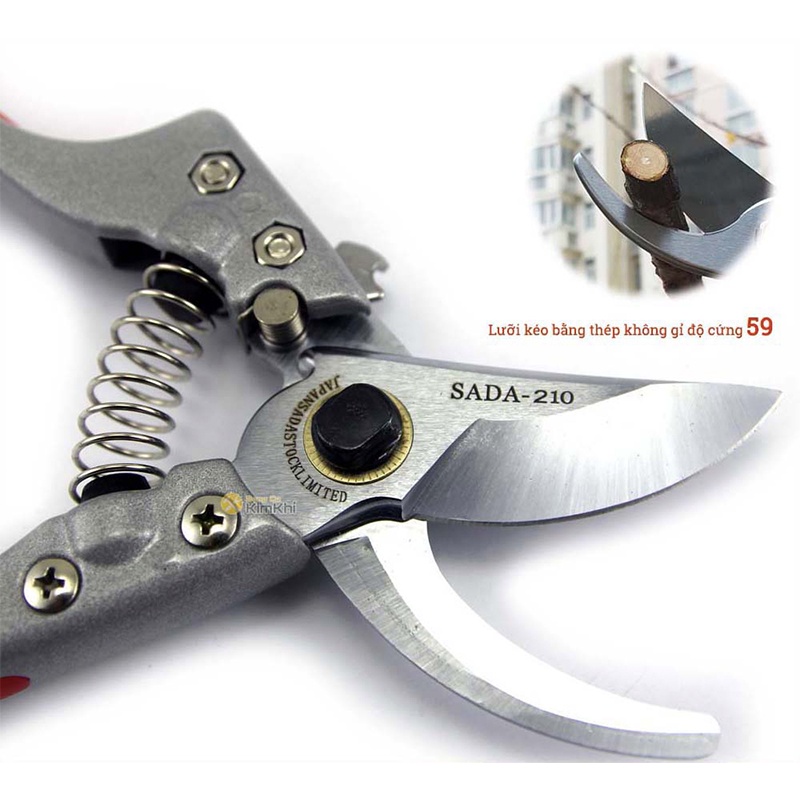 Kéo cắt cành cây mini nhật bản SADA 210 tỉa cành cây trên cao ,SIÊU SẮC BÉN