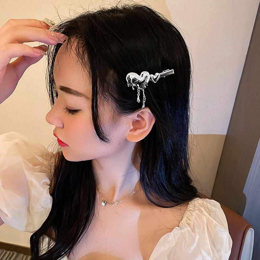 Kẹp Tóc Hình Trái Tim DANILO Phong Cách Retro Thời Trang